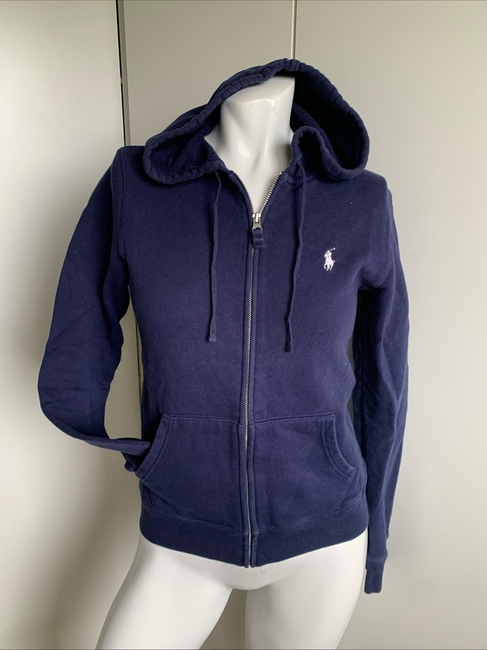 Ralph Lauren Sport women’s Small navy blue full zip hoodie sweatshirt